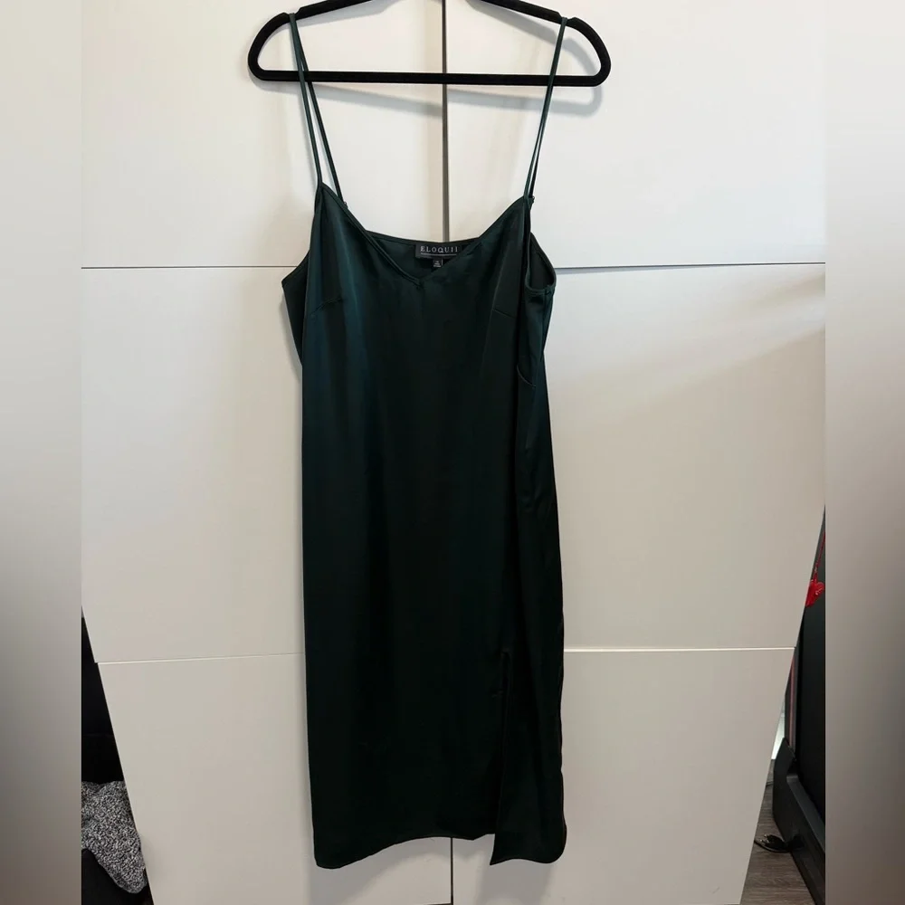 eloquii satin slip dress